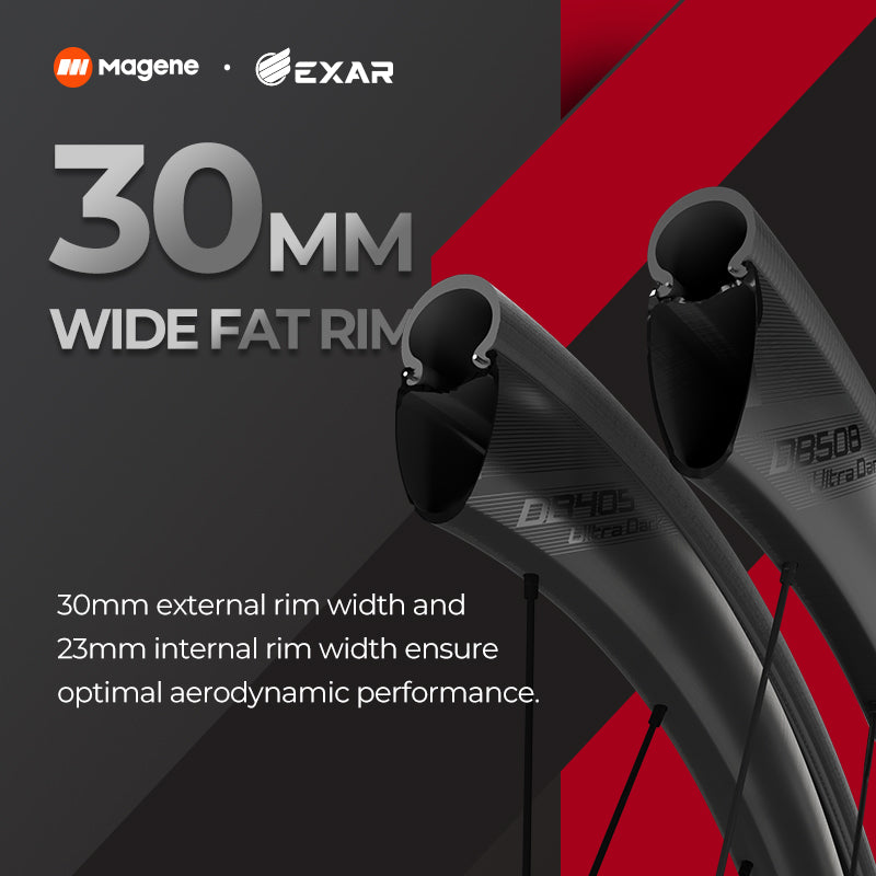 Magene EXAR Ultra Dark Carbon Disc Wheelset 2025