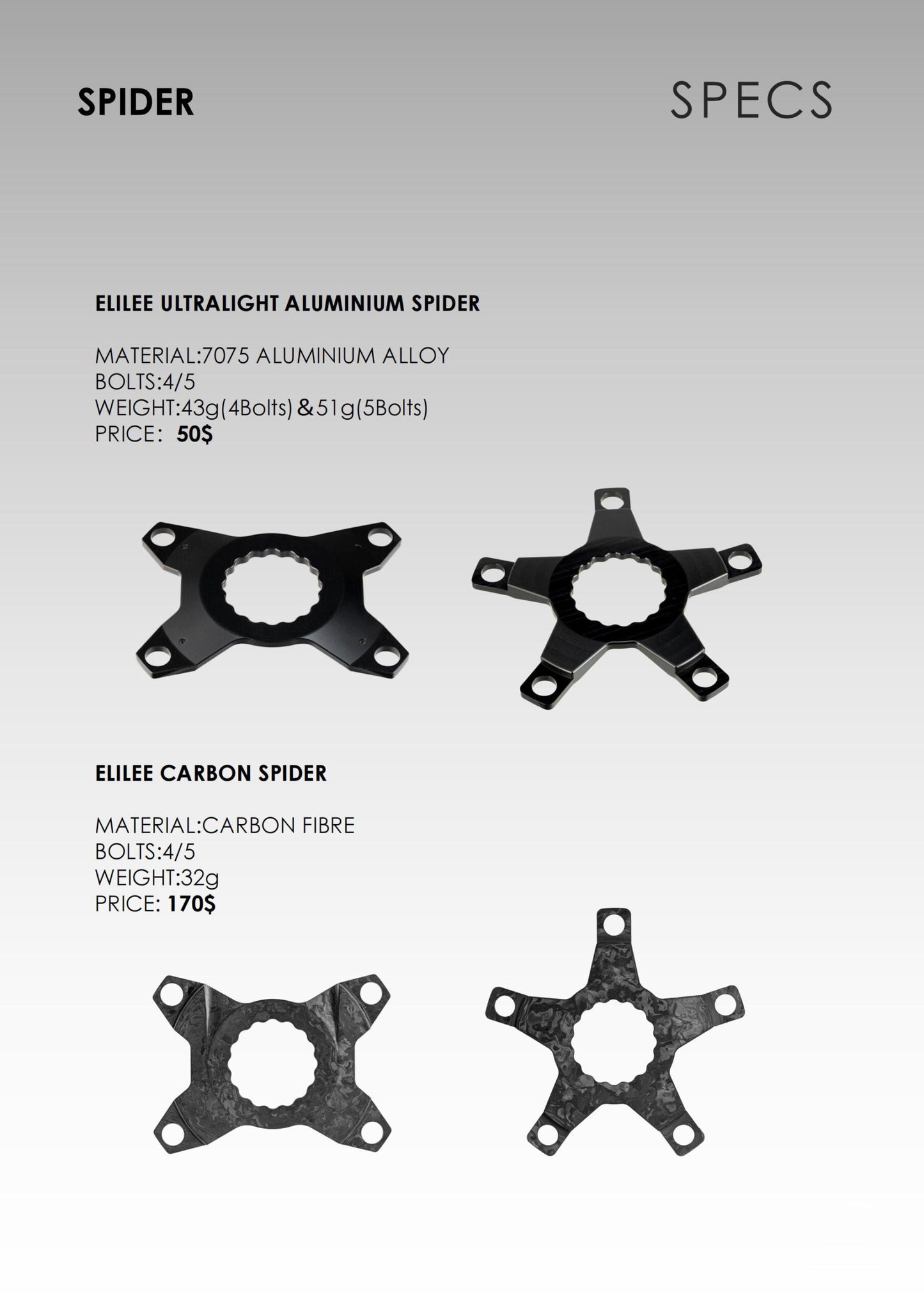 Elilee Carbon Crank Spider