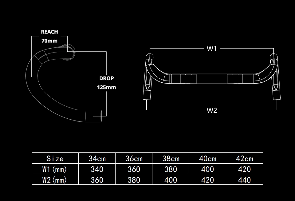 EXS R150/R180 Road Handlebar