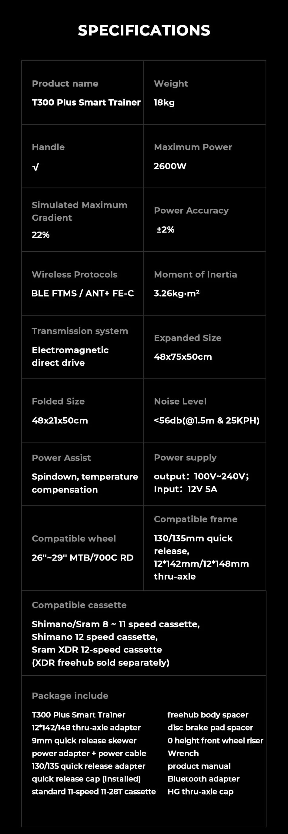 Magene T300 Plus Direct Drive Smart Trainer