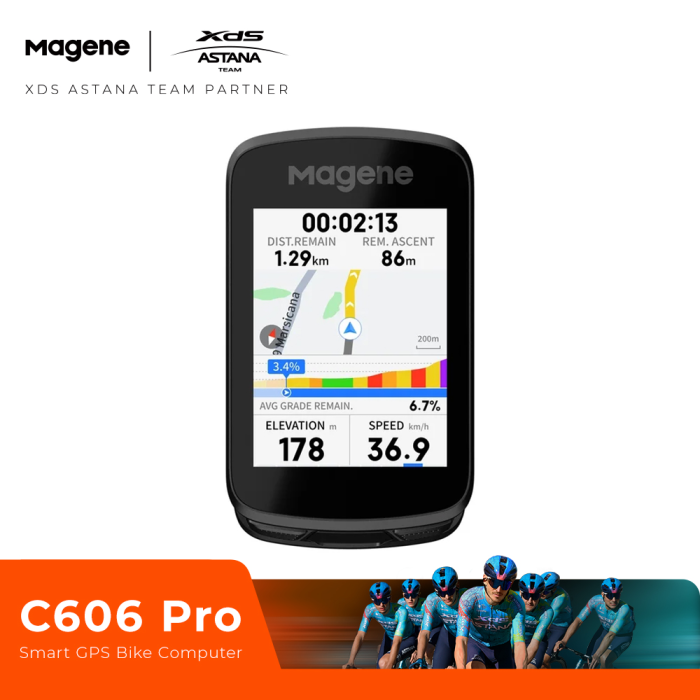 Magene C606 Pro GPS Touchscreen Smart Bike Computer | Polar Night Black