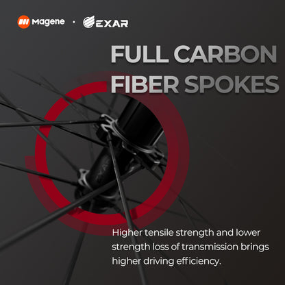 Magene EXAR Ultra Dark Carbon Disc Wheelset 2025