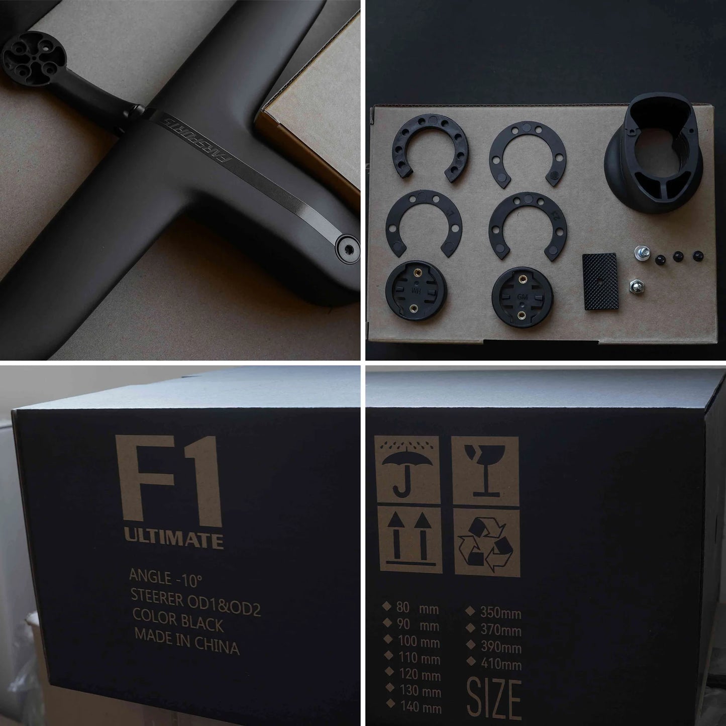 [Ready Stock] F1 Ultimate Carbon Integrated Handlebar