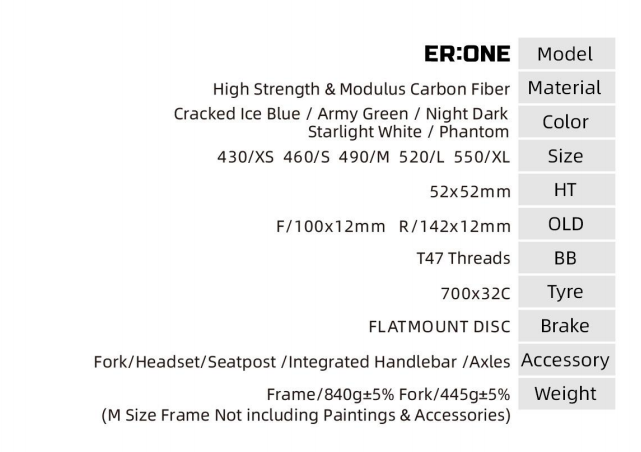 Quickpro ER:ONE Carbon Road Bike Frameset | UCI Approved | Custom Paint