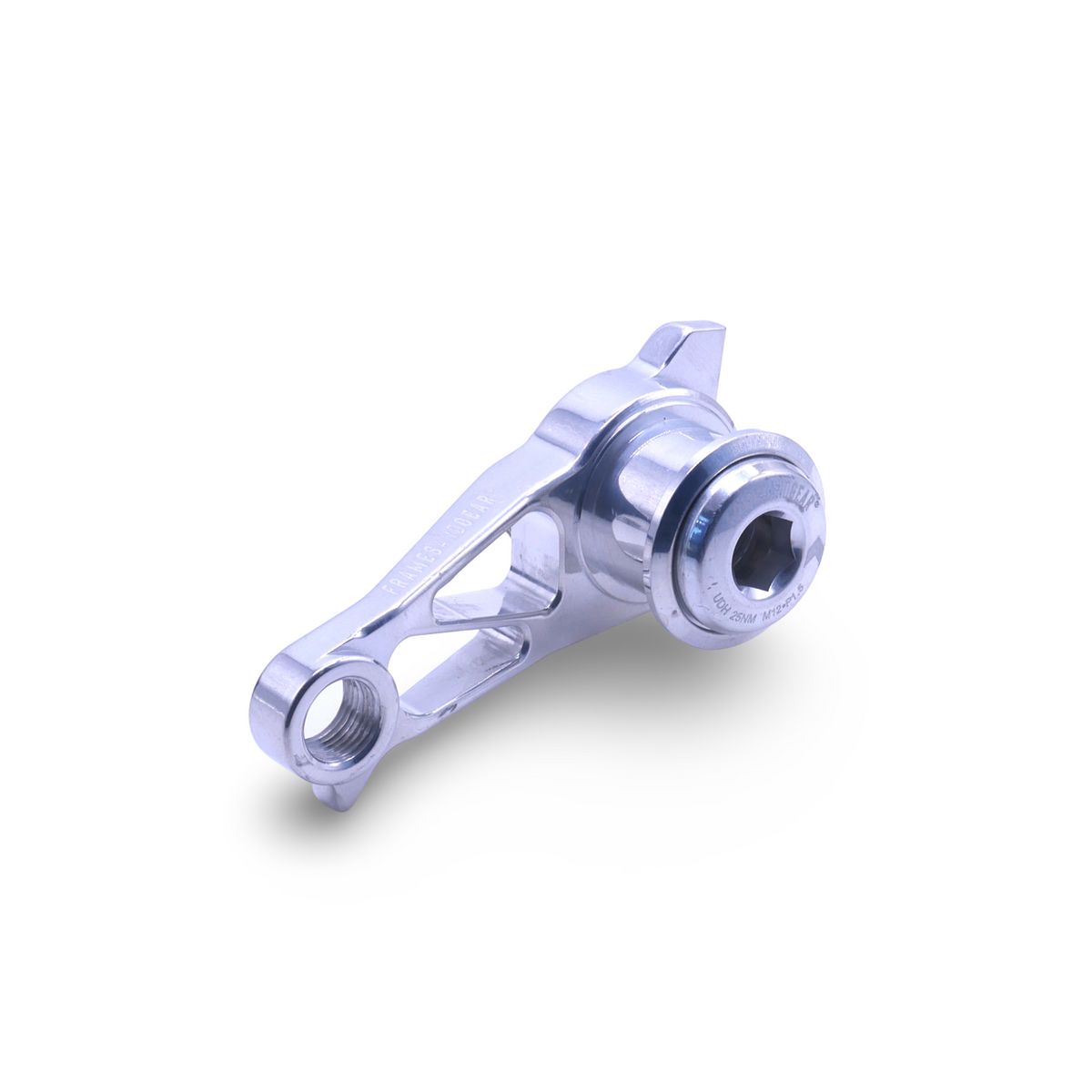 Framesandgear UDH direct mount derailleur hanger for Shimano, Hand Polished Silver