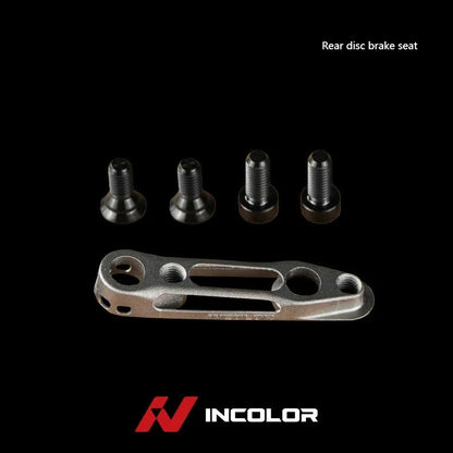 Incolor titanium rear brake mount with bolts