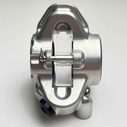 Lewis R2 brake caliper, top view of the one-piece body