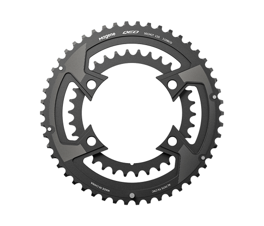 magene qed split chainring front view