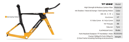 Quickpro TT:ONE Carbon Road Bike Frameset | UCI Approved | Custom Paint