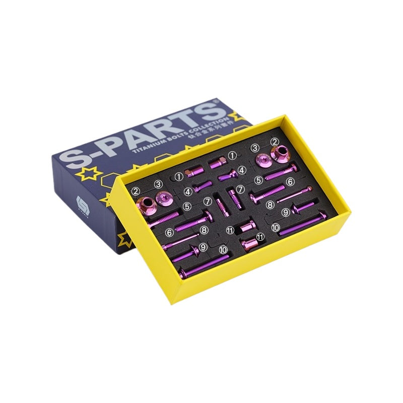 S-Parts titanium brake bolt kit for Ultegra R8170 - Purple