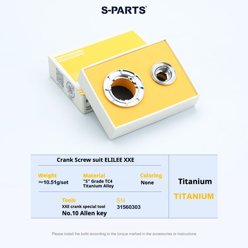 S-Parts titanium crank cap for Elilee - Titanium