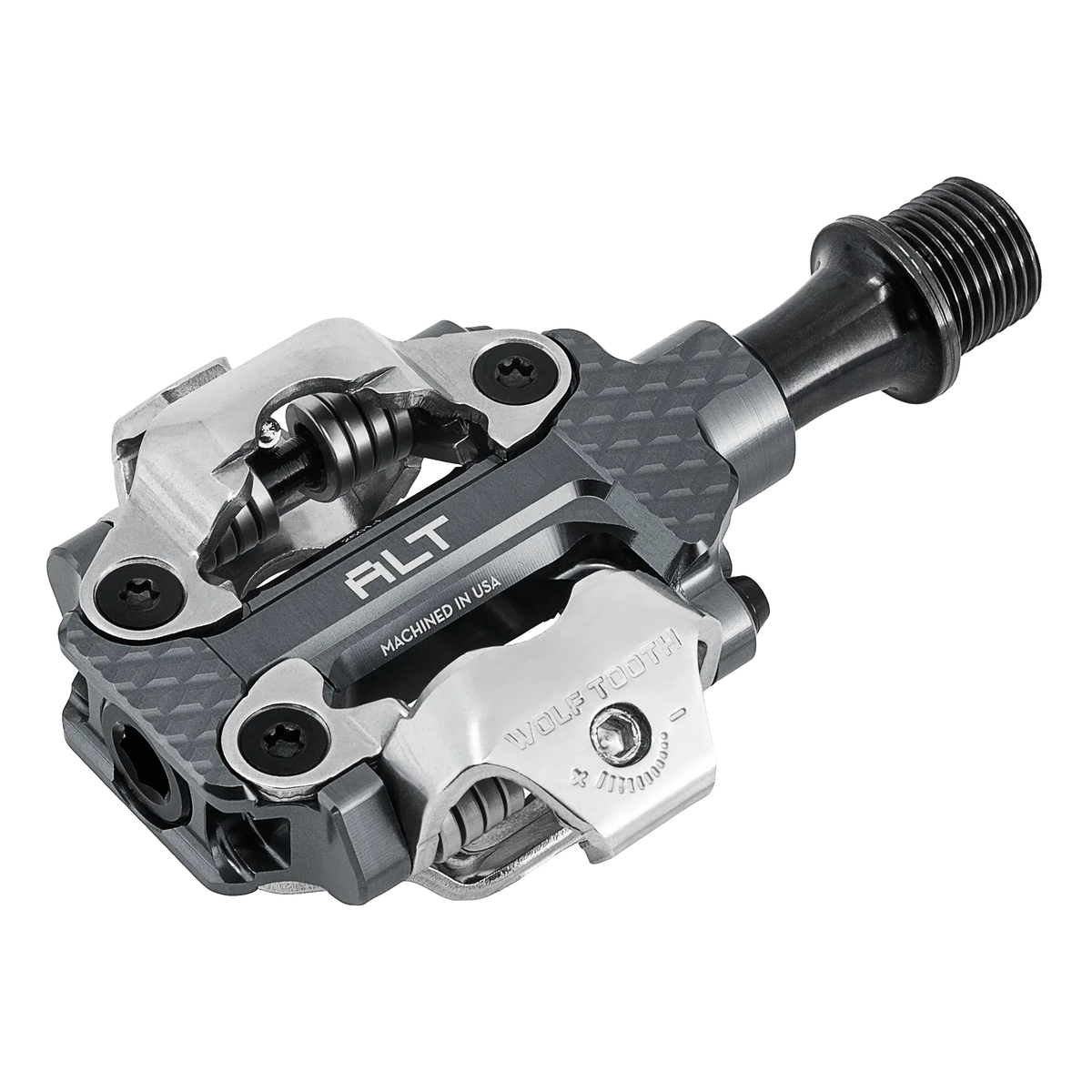 Wolf Tooth MK0 ALT titanium axle clipless pedal, Shadow Gray